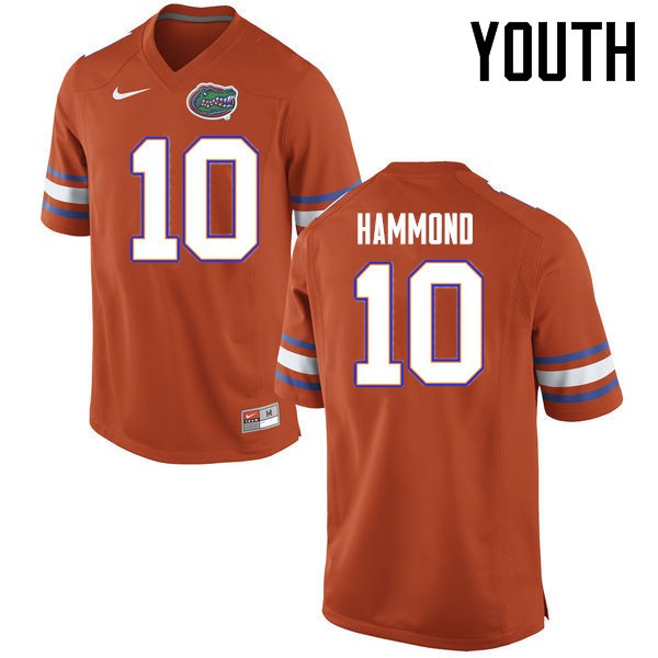 Florida Gators Youth #10 Josh Hammond College Football Jersey Orange